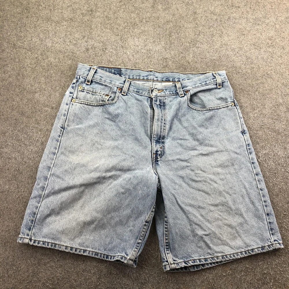 Levis 550 Shorts Mens 36 Blue Denim Bermuda Relaxed Fit 9 Inseam Casual Summer